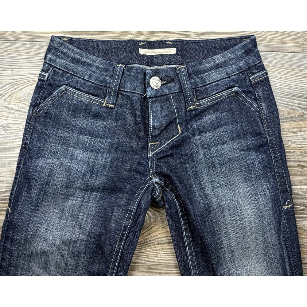 Anoname Lisa Bootcut Jeans Size 25 FITS 28x34  Blue Denim Festival Boho - Picture 2 of 14